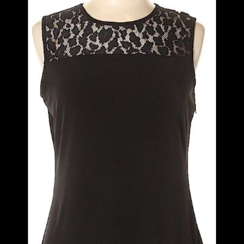CK sleeveless black top with lace